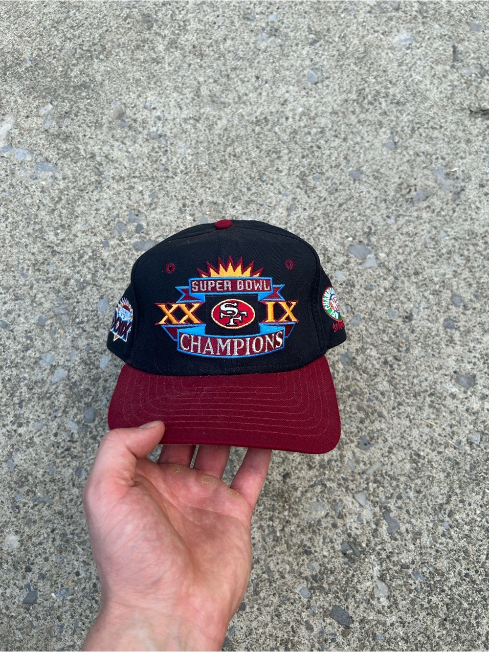 New Era San Francisco 49ers Super Bowl XXIX Champions Black and Burgundy Hat